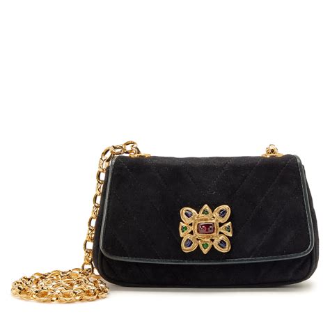 chanel vinatge suede bijoux chain flap bag|Vintage Chanel handbags.